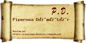 Pipernea Dömötör névjegykártya